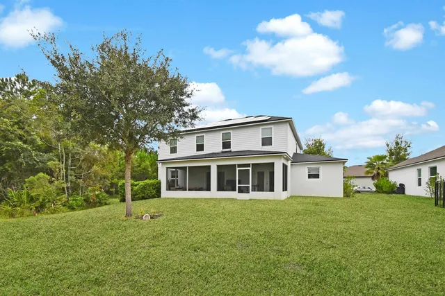 a house view with garden space