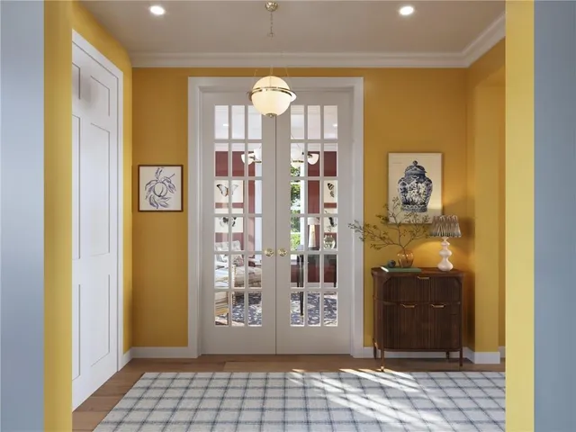 a front view of a house