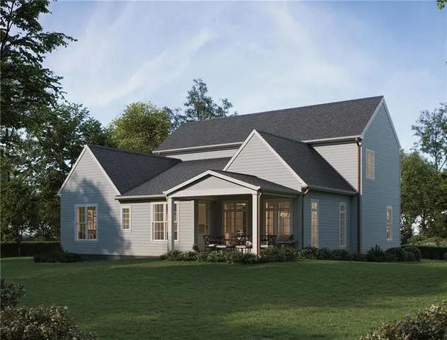 a front view of a house