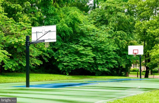 a view of a basketball court