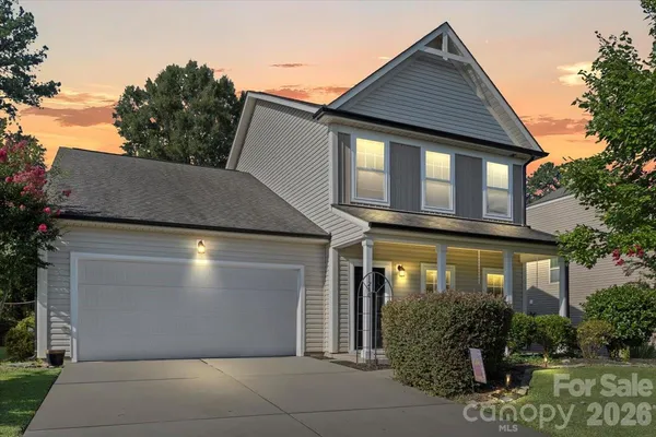 a front view of a house