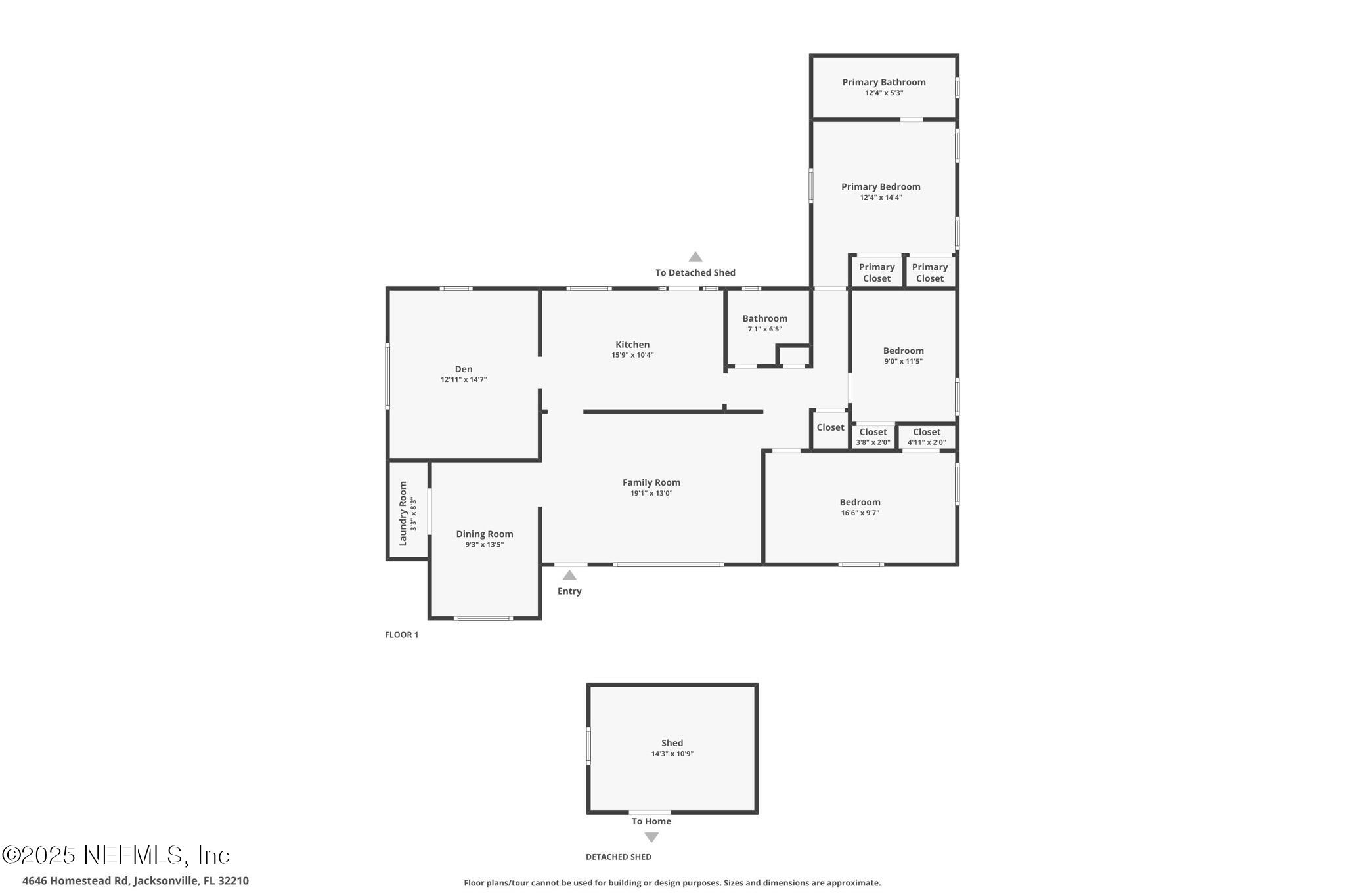 4646 Homestead Road Jacksonville, FL 32210 - Photo 34 of 34 a picture of floor plan