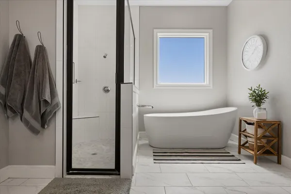 a workspace with a chair and a bookshelf
