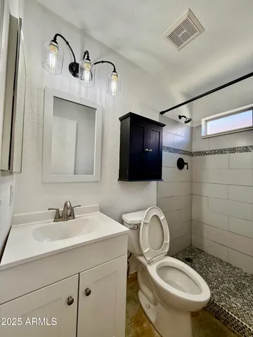 a close view of a shower