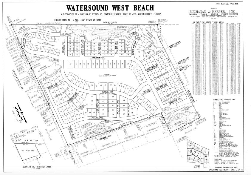 73 Plimsoll Way Santa Rosa Beach, FL 32459 - Photo 13 of 53 Subdivsion Plat portion of Phase image -