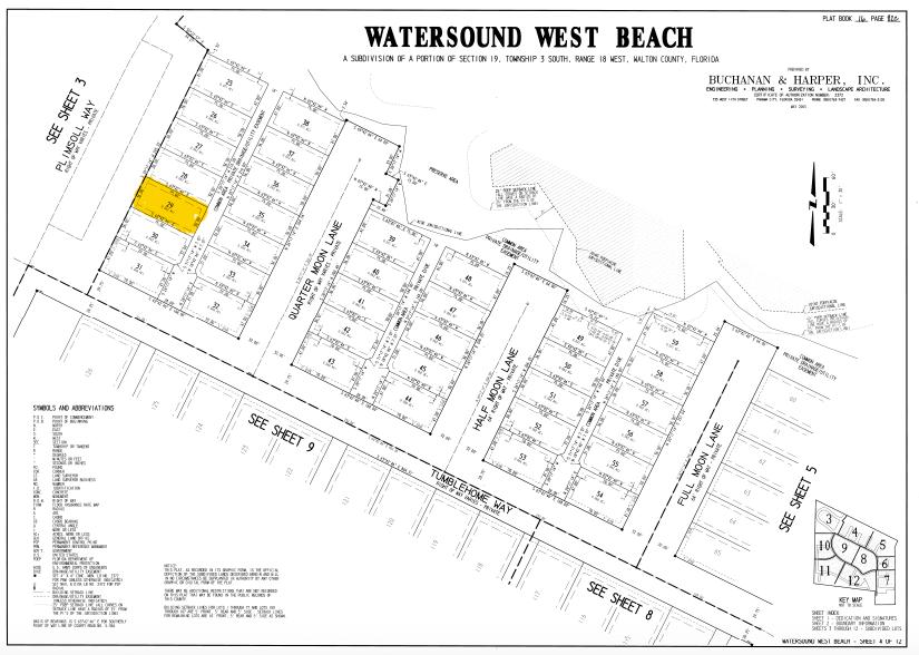 73 Plimsoll Way Santa Rosa Beach, FL 32459 - Photo 15 of 53 Subdivsion Plat portion of Phase image s