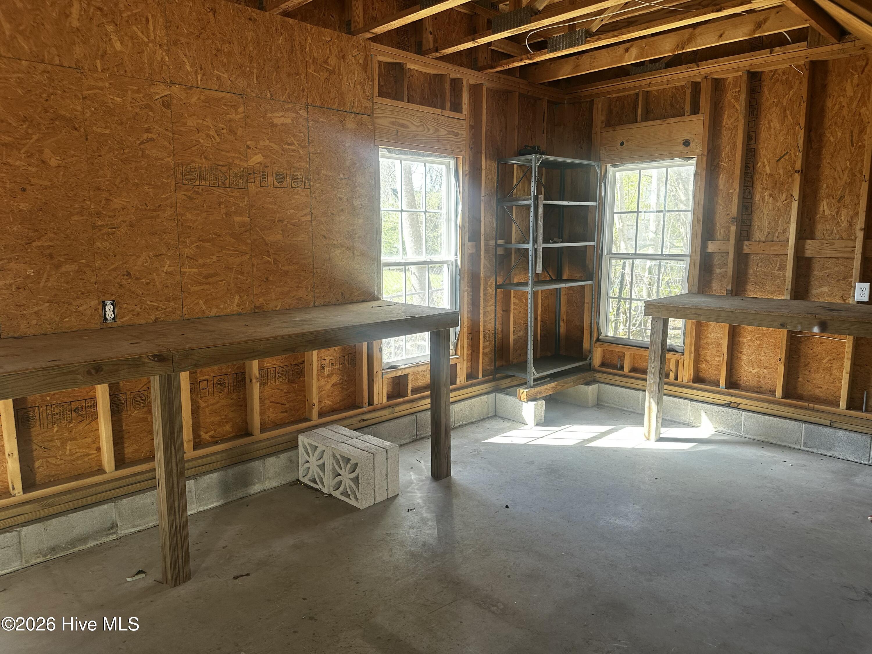209 Old Ironsides Road Newport, NC 28570 - Photo 44 of 52 Workbench in detached garage