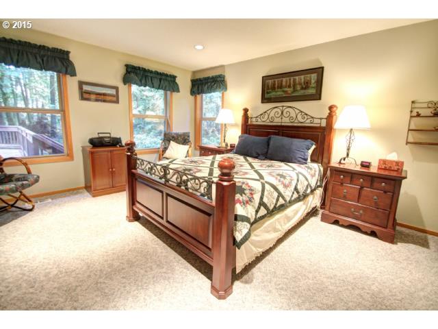 70385 East Zig Zag River Road Rhododendron, OR 97049 - Photo 9 of 16 a bedroom with a bed and wooden floor