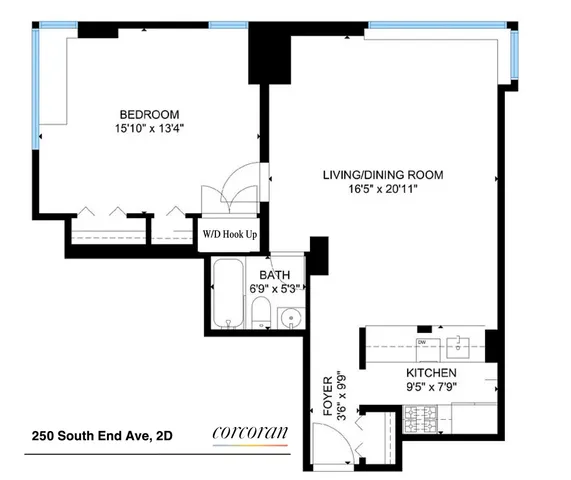 $565,000 | 250 South End Avenue, Unit 5D | Battery Park City