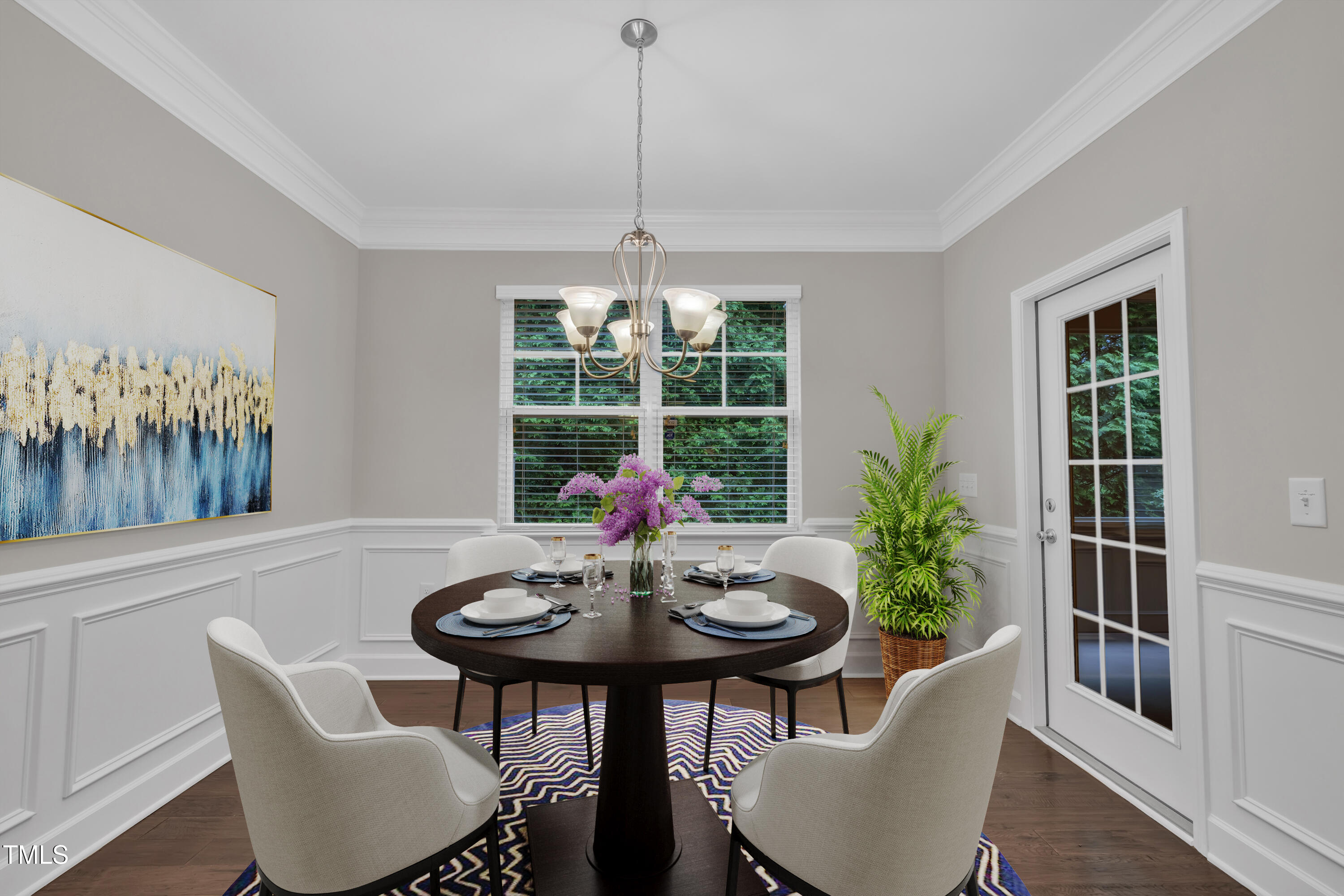 2073 Weston Green Loop Cary, NC 27513 - Photo 22 of 52 a view of a dining room with furniture window and wooden floor