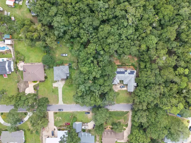 a view of a yard with a tree