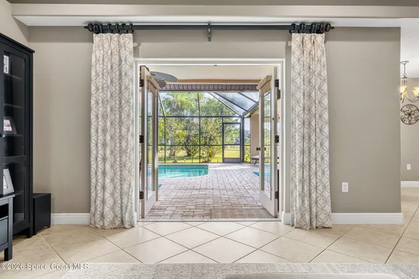a view of a house with a swimming pool