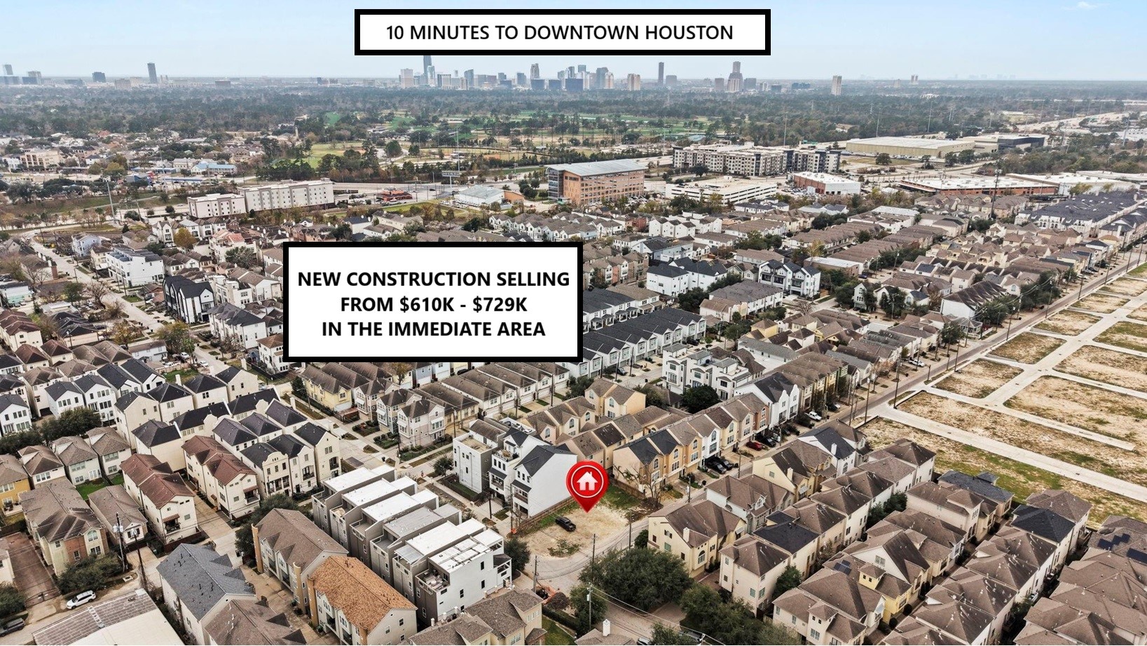 5807 Katy Street represents a truly amazing investment opportunity for the right developer, there is a proven history of New Construction Homes commanding prices from $610k - $729 in this Immediate Area!