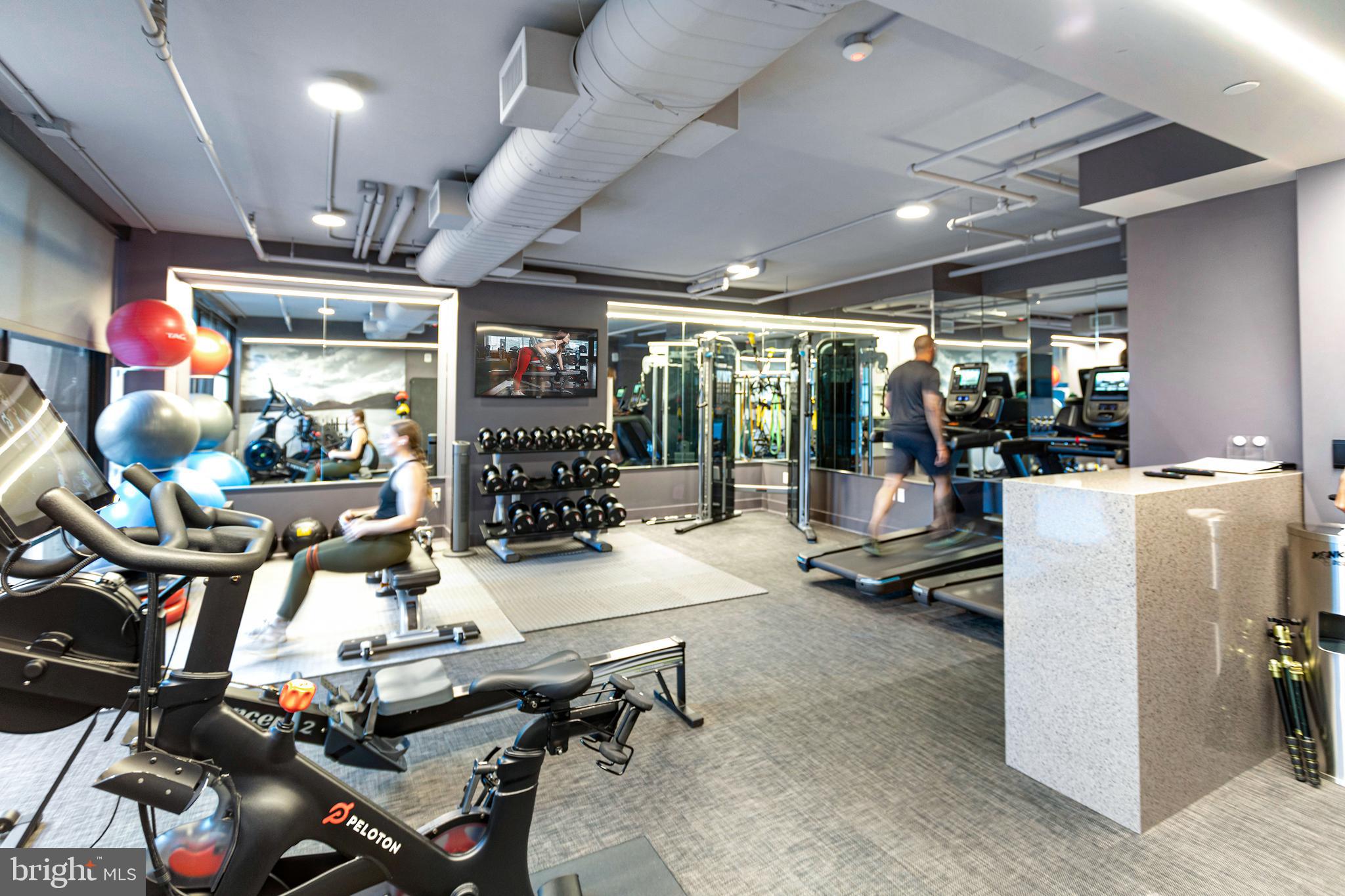 1300 4th Street Southeast, Unit 711 Washington, DC 20003 - Photo 25 of 29 a room with gym equipment and a view of store room