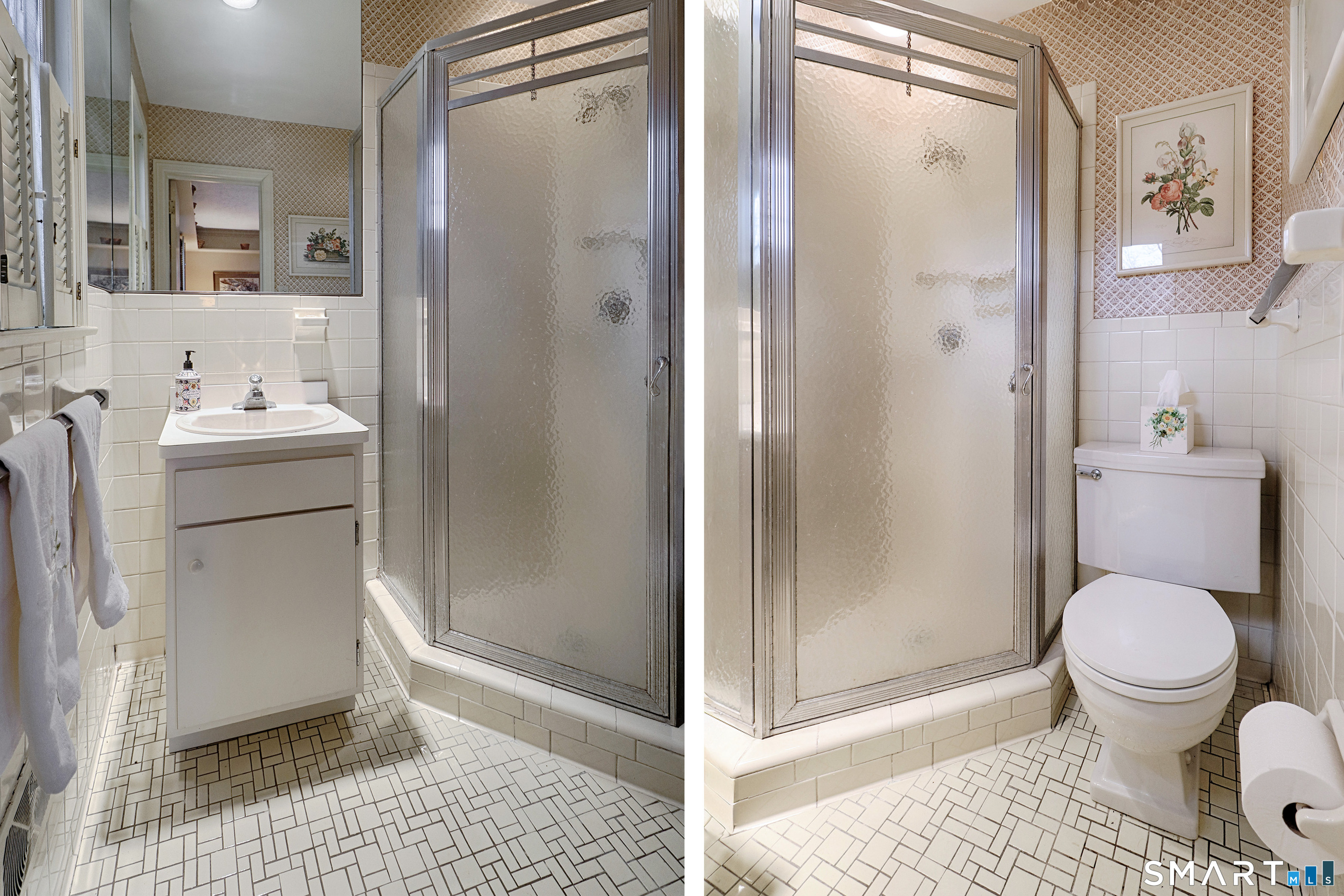 5 Over Rock Lane Westport, CT 06880 - Photo 23 of 28 Full bath located off third bedroom suite features tile floor and stall shower.