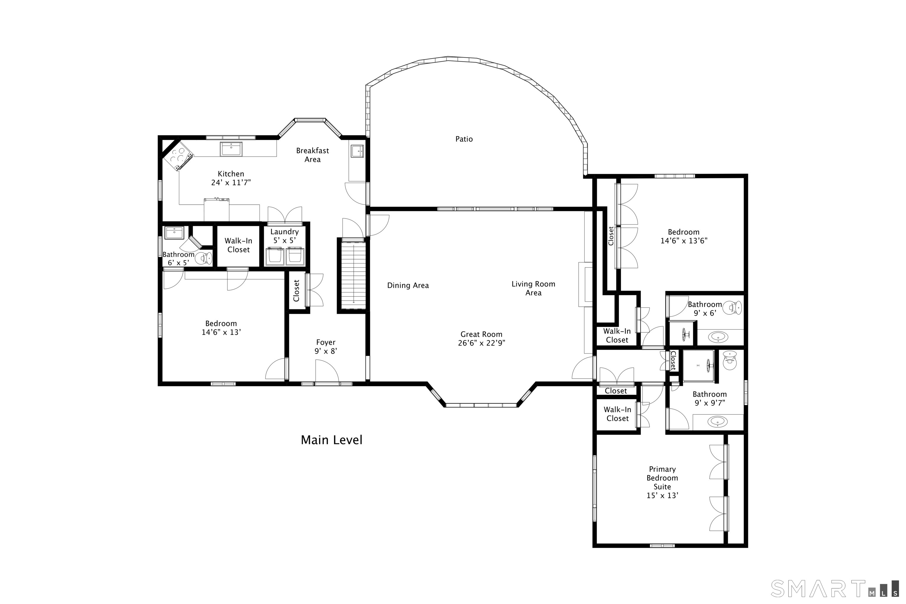 5 Over Rock Lane Westport, CT 06880 - Photo 27 of 28 Main level floor plan