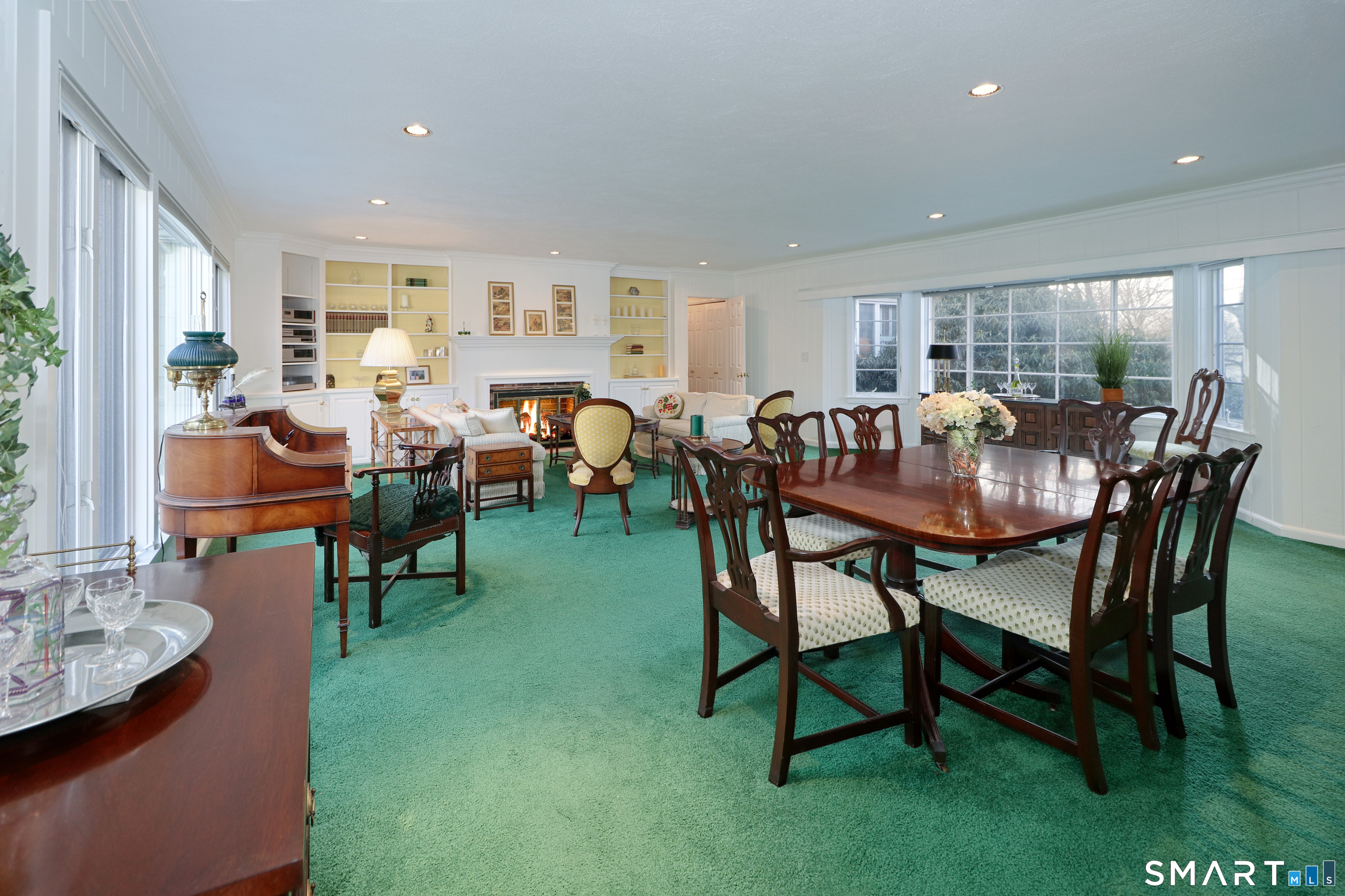 5 Over Rock Lane Westport, CT 06880 - Photo 8 of 28 Great room has hardwood floor under carpet.