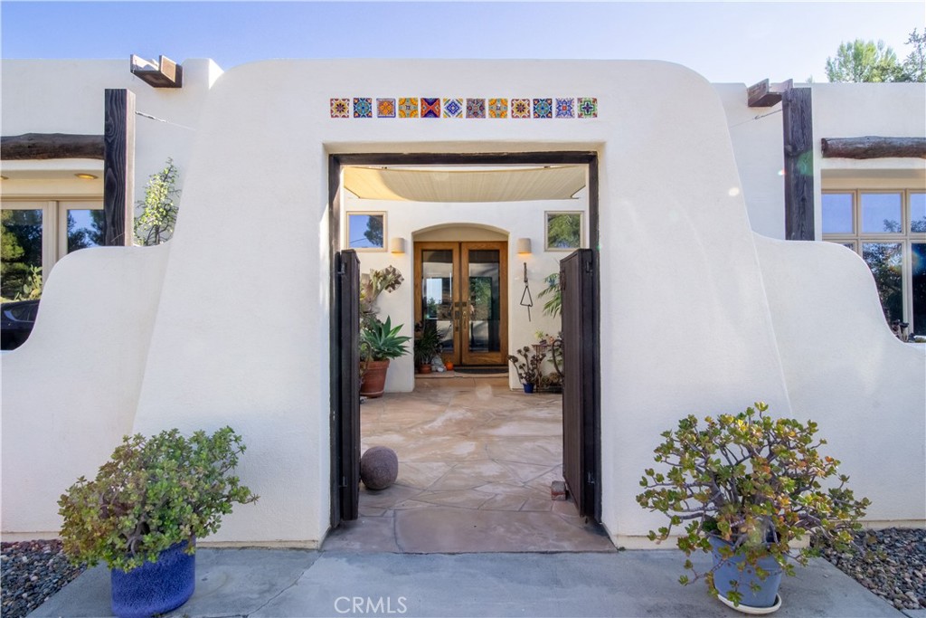 a view of a front door and porch