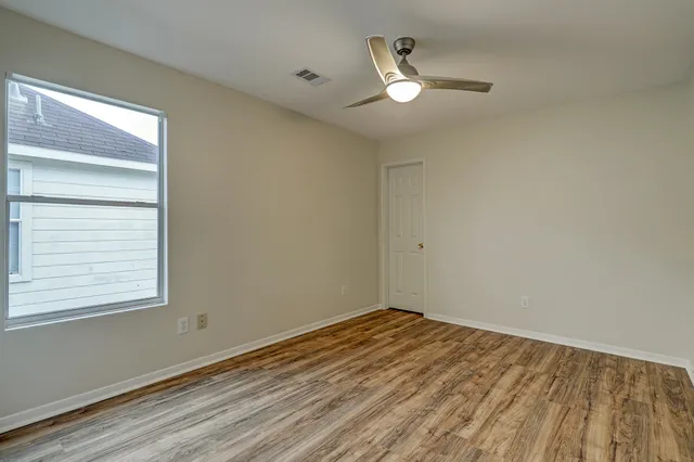 an empty room with a window