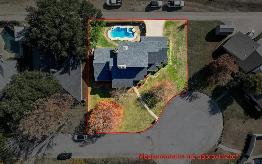 404 Laurel Trail North Terrell, TX 75160 - Photo 28 of 29 an aerial view of a house with a swimming pool