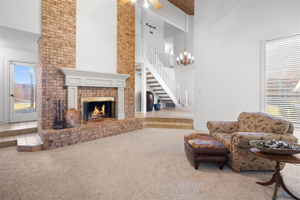 404 Laurel Trail North Terrell, TX 75160 - Photo 6 of 29 a living room with furniture and a fireplace