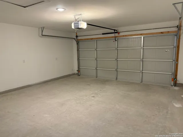 a view of a garage