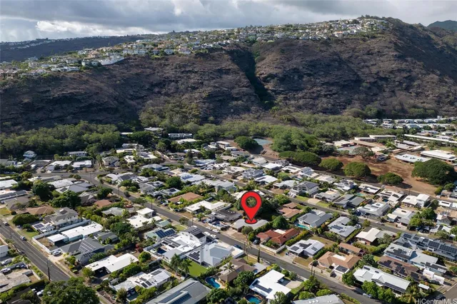 an aerial view of a city