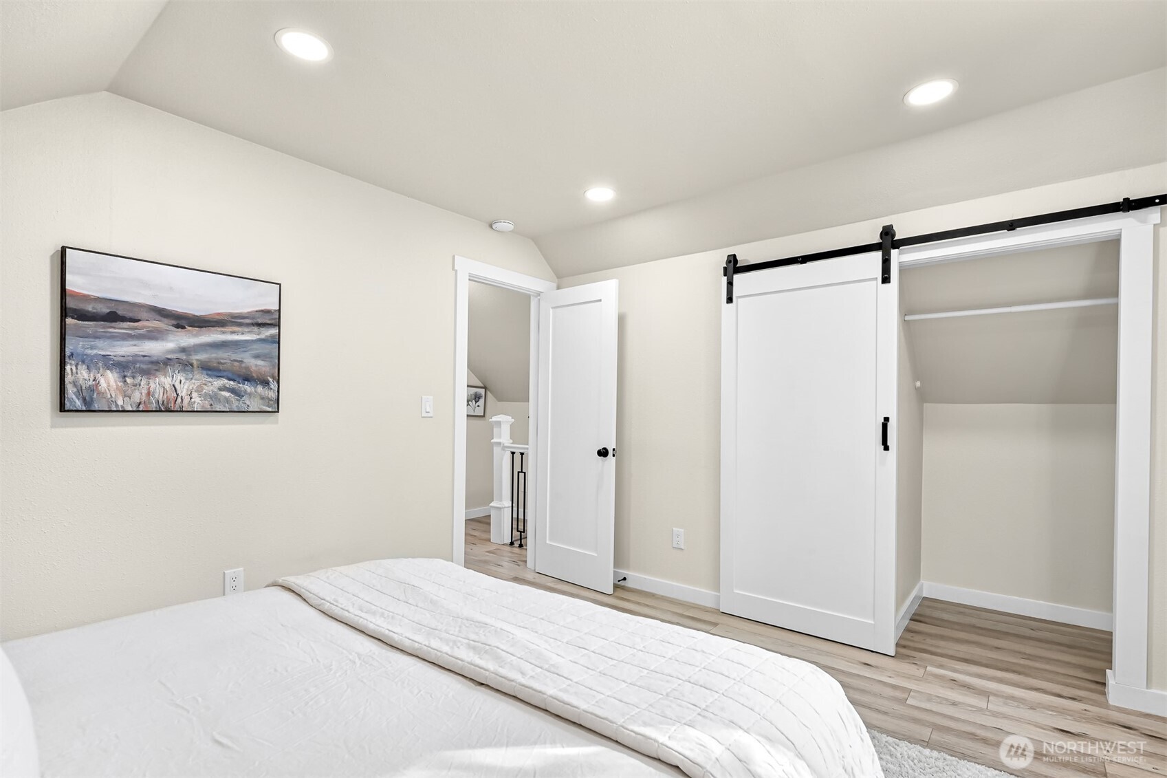 1027 21st Street Bellingham, WA 98225 - Photo 24 of 29 a bedroom with a bed and a shower