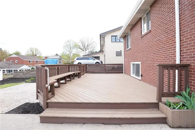 a spacious bathroom with a garden