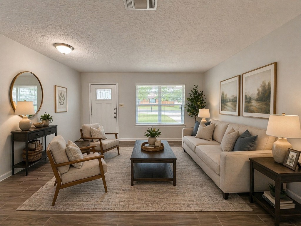 2402 Barak Lane Bryan, TX 77802 - Photo 5 of 25 a living room with furniture and a large window