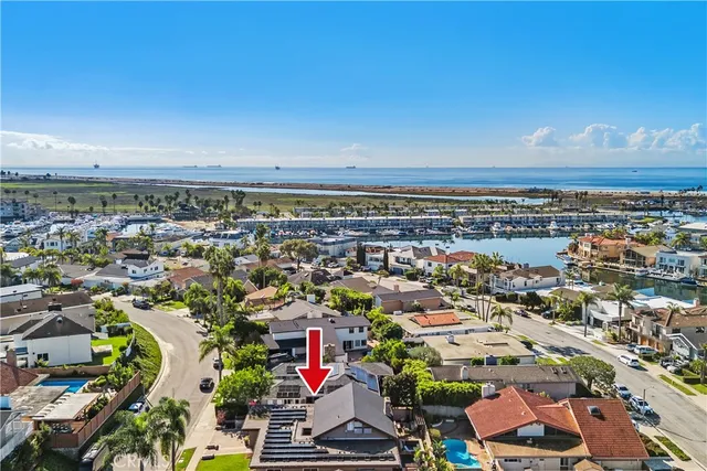 an aerial view of multiple house