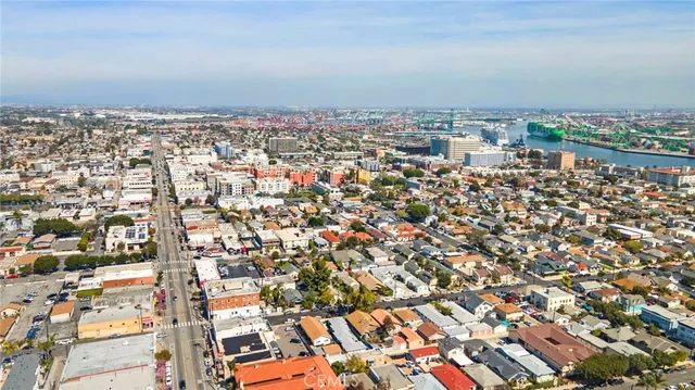an aerial view of multiple house