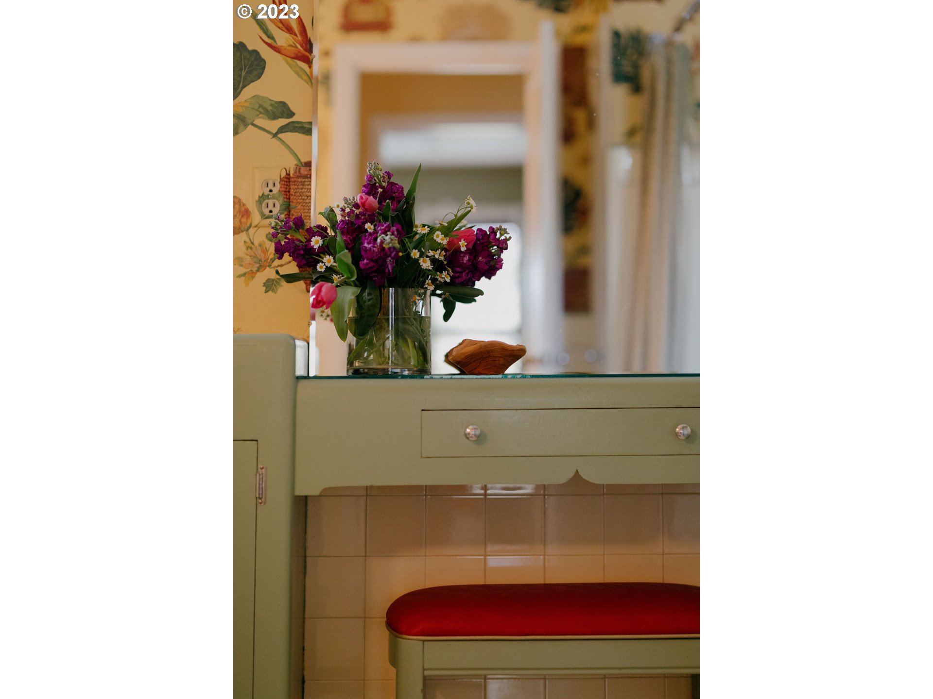 805 Northwest Skyline Crest Road Portland, OR 97229 - Photo 25 of 45 a bathroom with a sink and a mirror