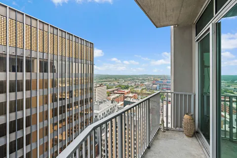 a view of balcony with couch