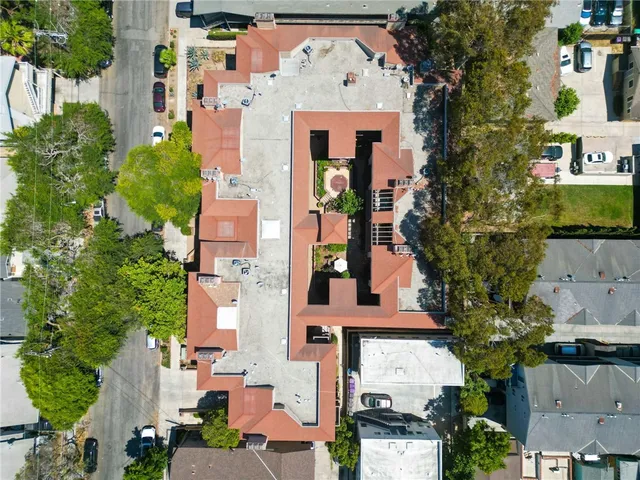 an aerial view of a city