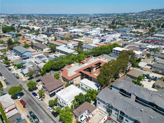 an aerial view of multiple house