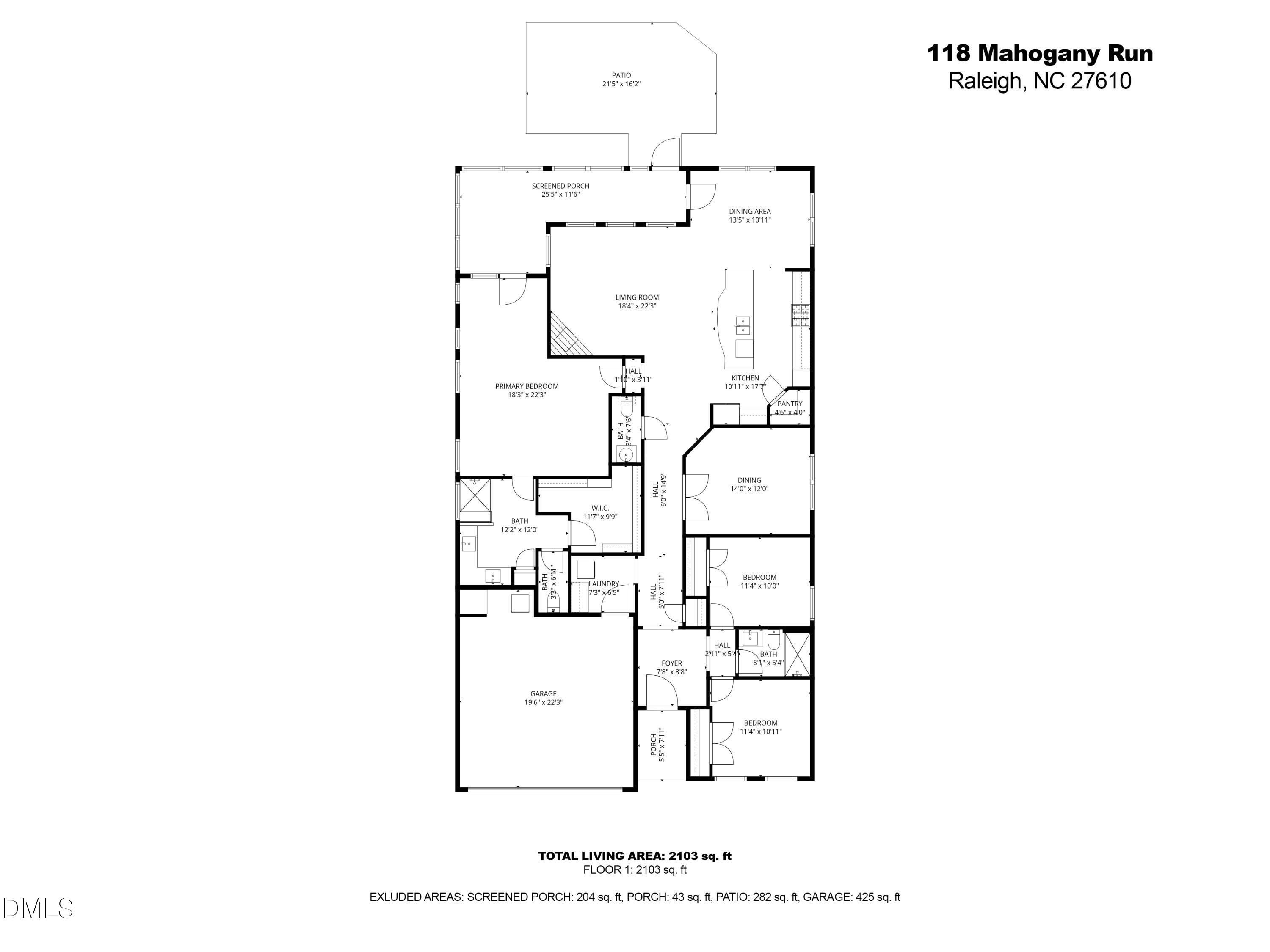 118 Mahogany Raleigh, NC 27610 - Photo 74 of 74 1-Floorplan Template (1)