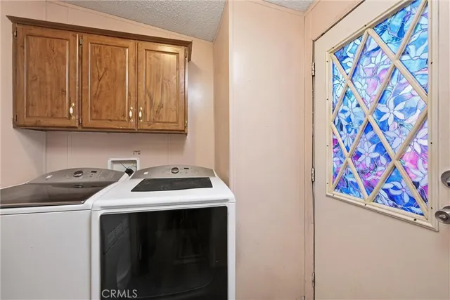 a porch with a bench in front of it