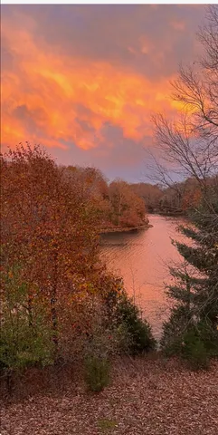 a view of lake with mountain