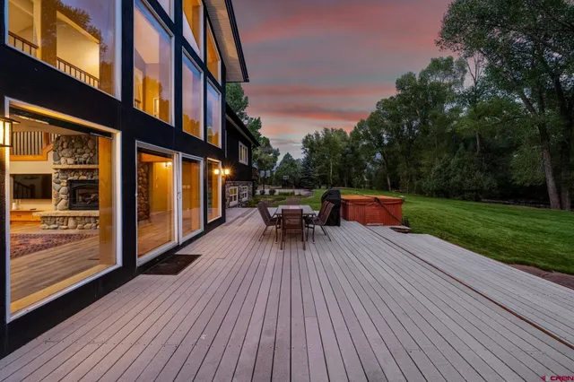 a house view with a seating space
