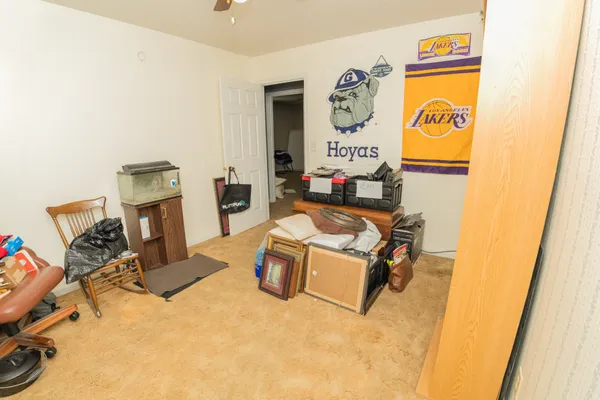 a room with storage and utility