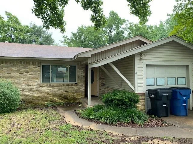 a view of a house with a patio
