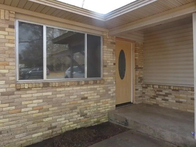 a view of a door of the house