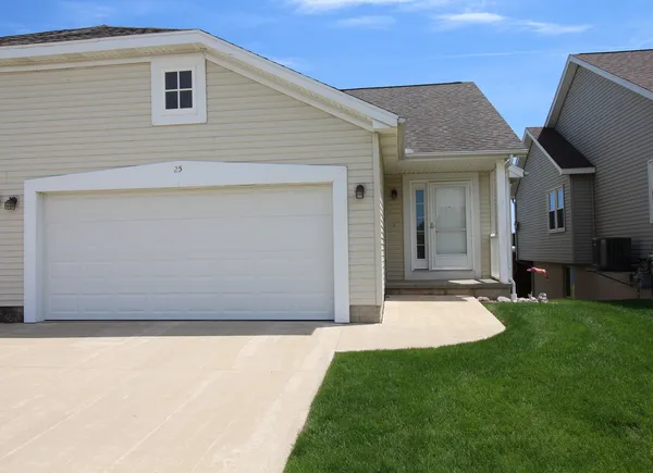 a view of backyard of house