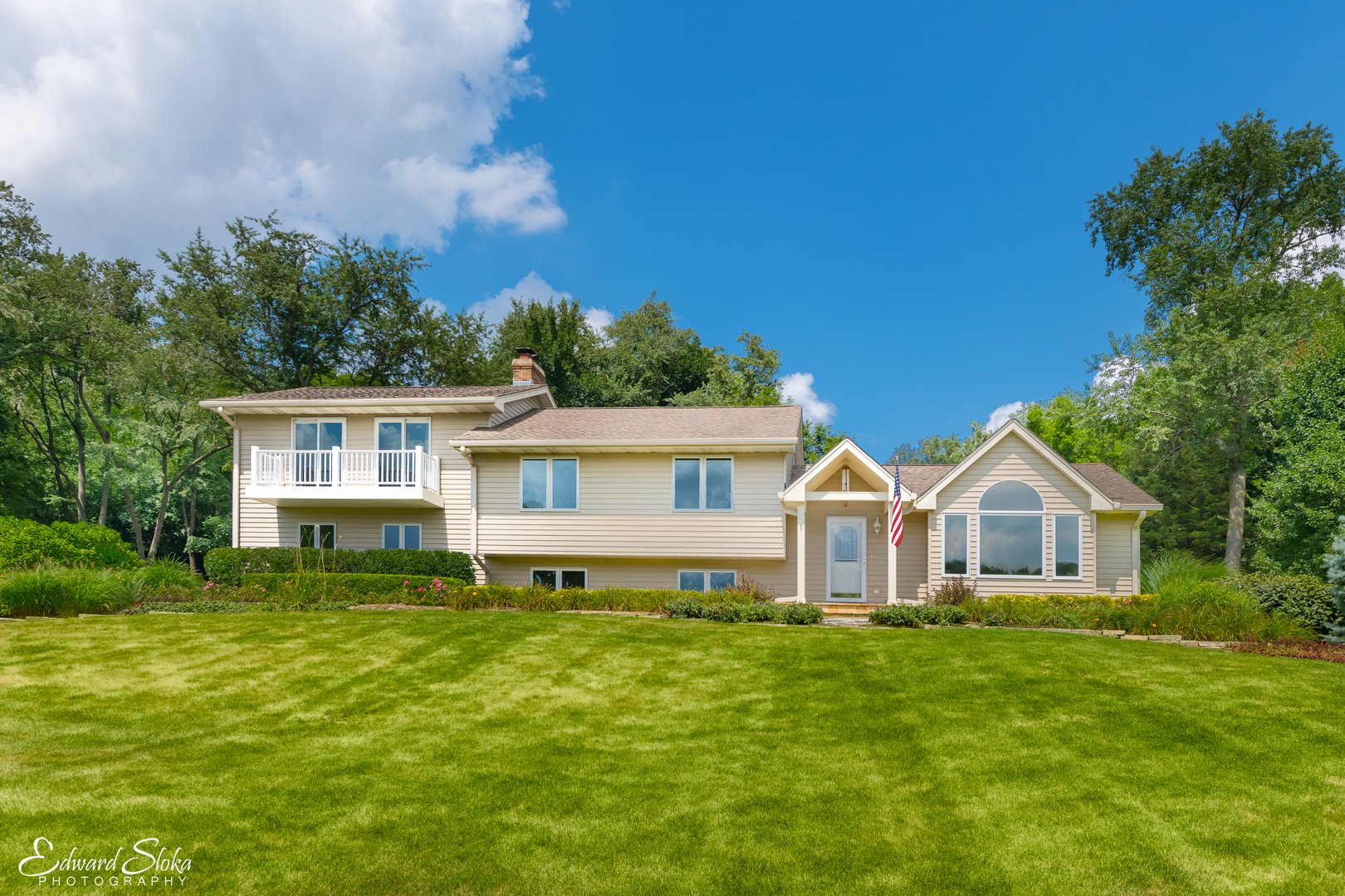 288 Fox Harbor Road Trout Valley, IL 60013 - Photo 32 of 34 a front view of house with yard and green space