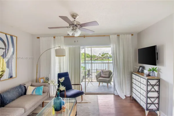 a view of living room with furniture and garden