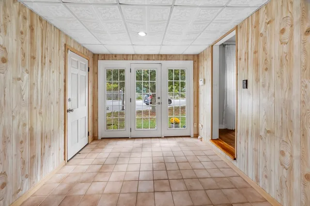 a view of an entrance door