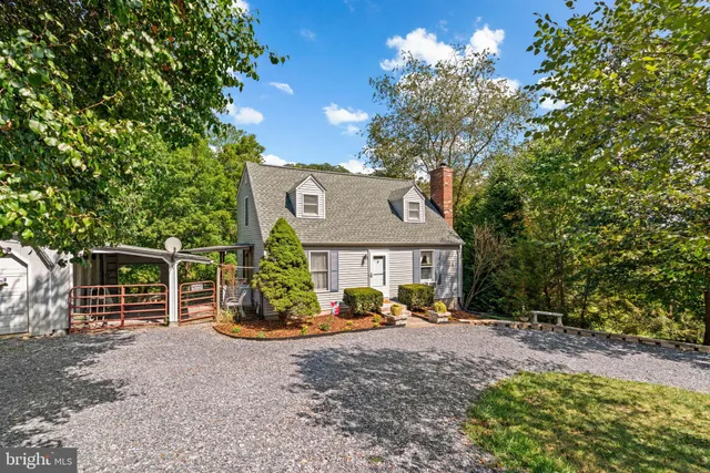 a view of a house with backyard and a tree