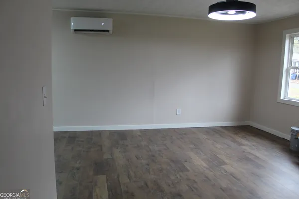 an empty room with a window