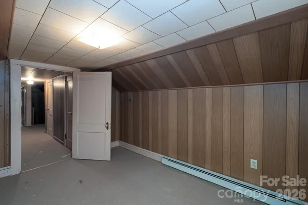 a view of hallway with stairs